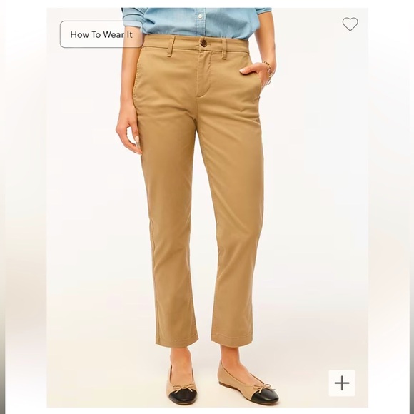 J. CREW High-rise girlfriend chino pant in Camel S: 14 - Picture 1 of 13